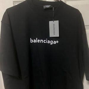 Black unisex balenciaga shirt